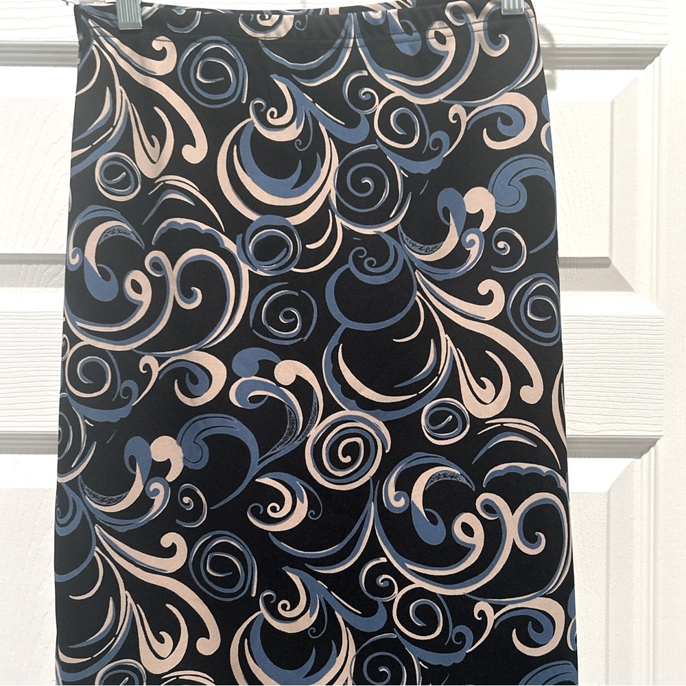 A. Breyer Elegant Swirl Pattern Skirt, summer lightweight skirt